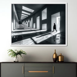 Shadowplay Geometric Solitude - NicheCanvas