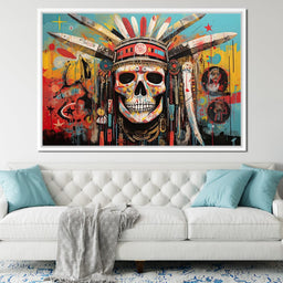 Tribal Echoes in Technicolor - NicheCanvas