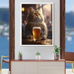 Cat Beer - Zenzdesign - NicheCanvas