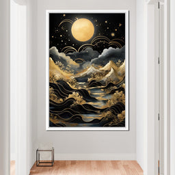 Golden Night in the Universe - NicheCanvas