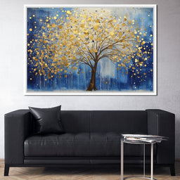 Golden Blue Melody of Nature - NicheCanvas
