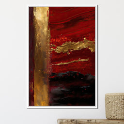 The Lush Layers Collection: Dark Red & Gold 04 - NicheCanvas