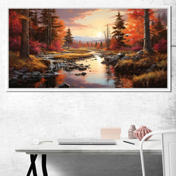 Magnificent Autum By The Lake - NicheCanvas