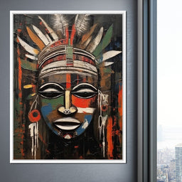 Tribal Mask 14 - Sakeem Gibbs - NicheCanvas