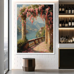 Blossomed Lakeside Retreat - NicheCanvas