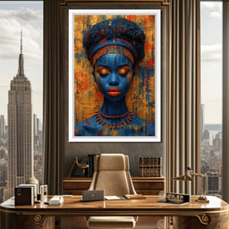 Sapphire Dreams Golden Peace - NicheCanvas