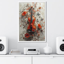 Violin Melody in Bloom - NicheCanvas