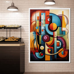 Mosaic of Colorful Cubism - NicheCanvas