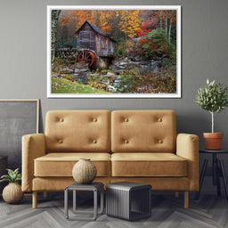 Autumn at the Grist Mill - NicheCanvas
