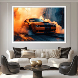 Hellcat Burnout - Rider Art - NicheCanvas