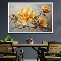 Yellow Magnolia Tree 3 - Wildrose Creations - NicheCanvas