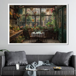 Backyard Floral Kitchen - NicheCanvas