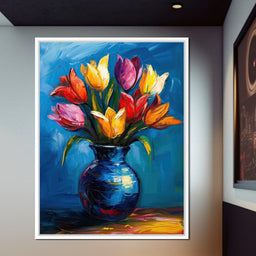 Tulips Flowers Bouquet - NicheCanvas
