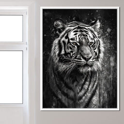 Tiger in Black & White - NicheCanvas