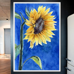 Watercolor Sunflower - NicheCanvas