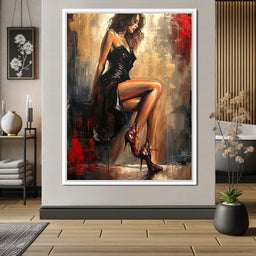 Alluring Legs Sleek Noir Elegance - NicheCanvas