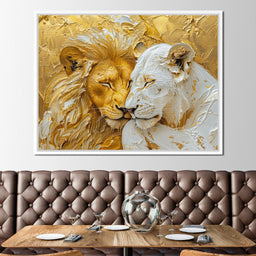 Golden Solitude and Ivory Peace - NicheCanvas