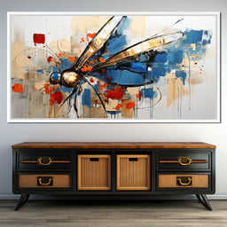 Golden Royal Geometric Dragonfly 01 - Wildrose Creations - NicheCanvas