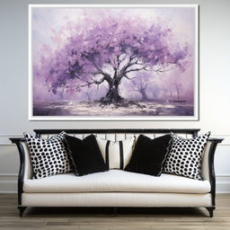 Blossoming Tree in Monochrome - NicheCanvas