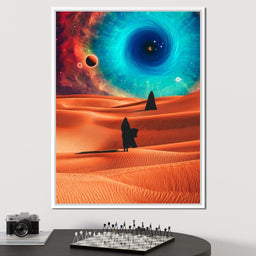 Two Veiled Silhouettes in the Desert Dunes - Gen Z - NicheCanvas