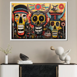 Vibrant Tribal Spirit Montage - NicheCanvas