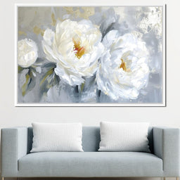 Golden Flecks on Petal Drifts - NicheCanvas