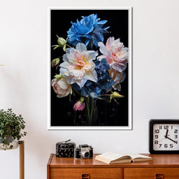 Midnight Flower Symphony - NicheCanvas