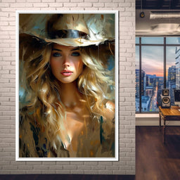 Golden Serenity Portrait - NicheCanvas