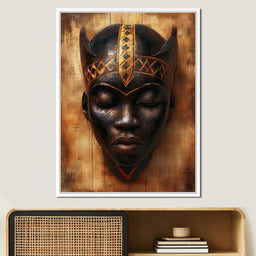 Golden Tribal Sentinel - NicheCanvas