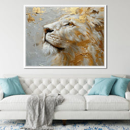 Golden Sovereign Stare - NicheCanvas