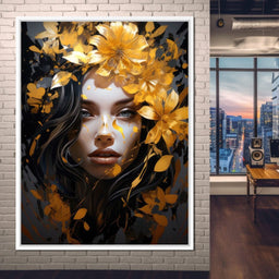 Golden Petal Crown - NicheCanvas