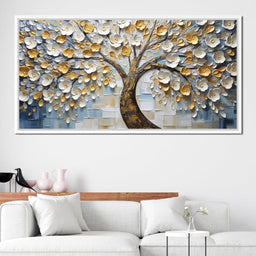 Ivory Golden Petal Melodies - NicheCanvas