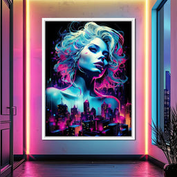 Neon Reverie Portrait 06 - NicheCanvas