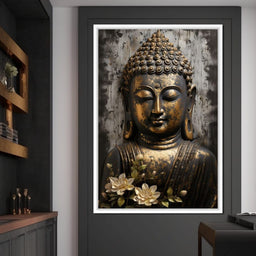 Golden Gaze of the Buddha - NicheCanvas