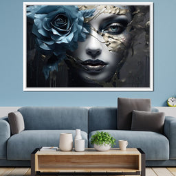 Ethereal Metallic Bloom - NicheCanvas