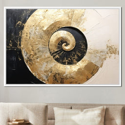 Golden Nautilus Swirl - Tanni Cylon - NicheCanvas