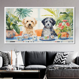 Teatime Tails and Blossoms - NicheCanvas