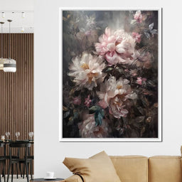 White & Pink Flowers - NicheCanvas
