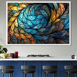 Mosaic Leafy Luminescence - NicheCanvas