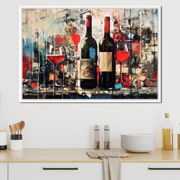 Red Wine Graffiti - NicheCanvas