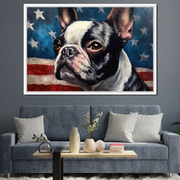Land of the Brave Boston Terrier - NicheCanvas