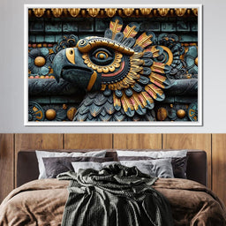 Aztec Serpent in Twilight - NicheCanvas