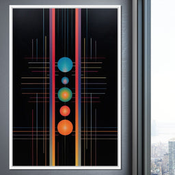 Futuristic Striped Colors - NicheCanvas