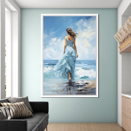 Azure Serenity Stroll - NicheCanvas