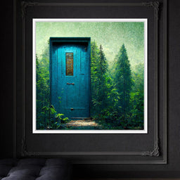 Blue Door in the Green - Ben Heine - NicheCanvas