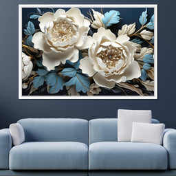 Lovely White Roses - Wildrose Creations - NicheCanvas