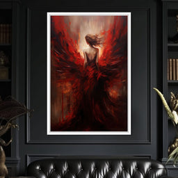 Ethereal Elegance in Shadow Gown - NicheCanvas