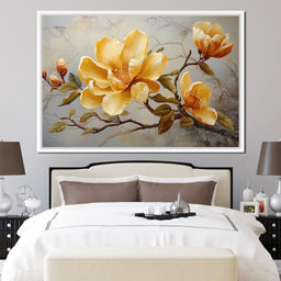 Yellow Magnolia Tree 3 - Wildrose Creations - NicheCanvas