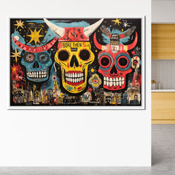 Tribal Skull Symphony - NicheCanvas