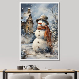 Christmas Snowman - NicheCanvas